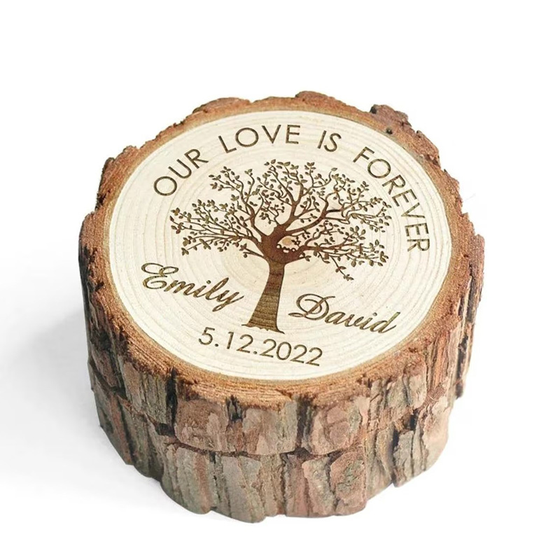Wood Ring Blank - Scatola per fedi nuziali in legno