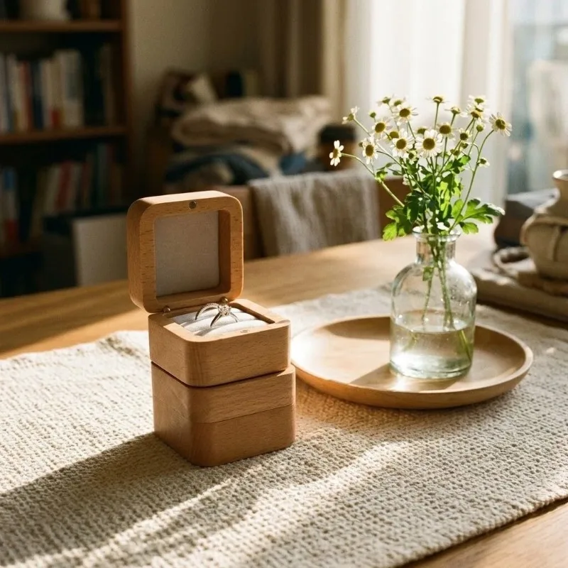 10 pezzi di scatole portagioie - Wood Ring Blank recensione e prezzo