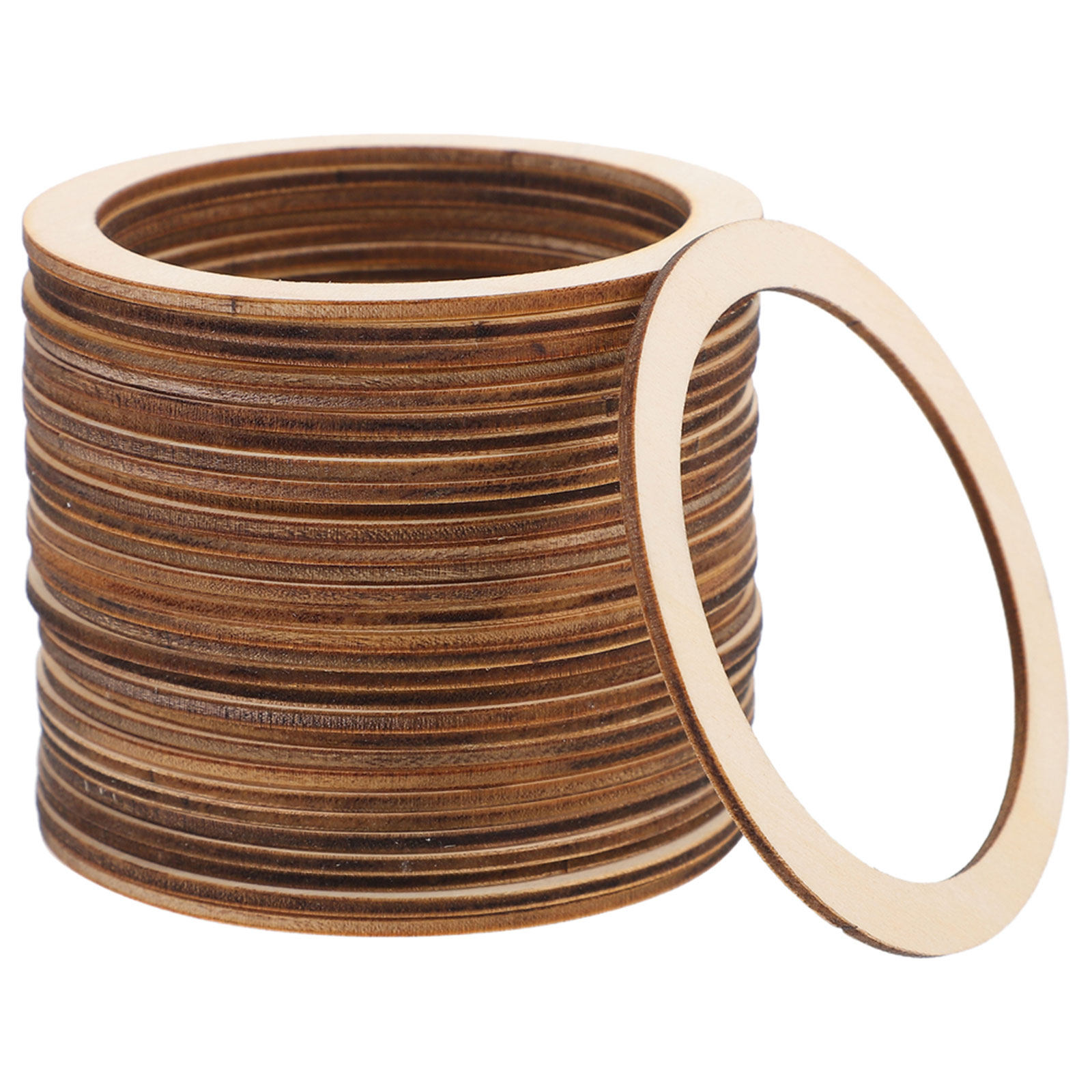 50 anelli rotondi in legno non - Wood Ring Blank recensione e prezzo