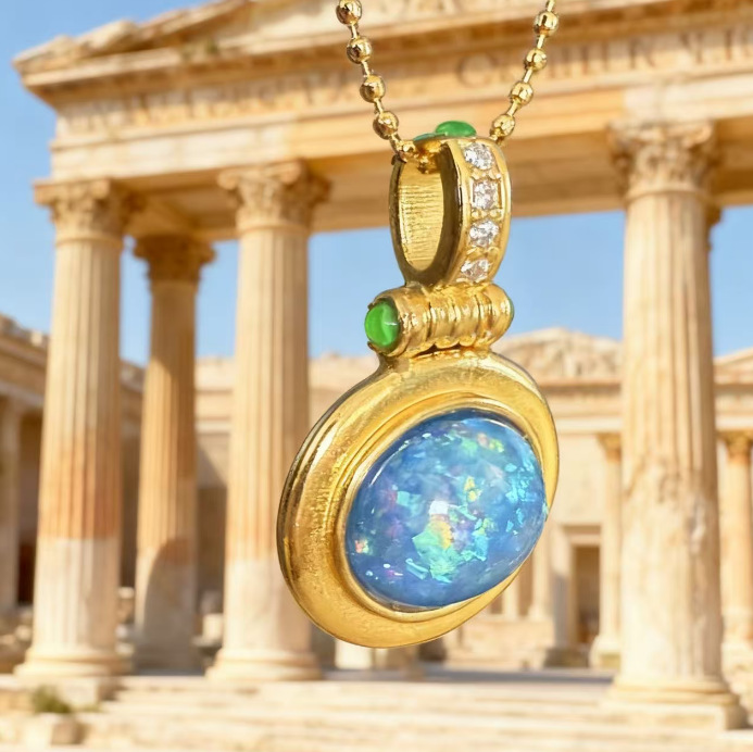 Collana con ciondolo ovale opa - Bezels Set Pendant recensione e prezzo